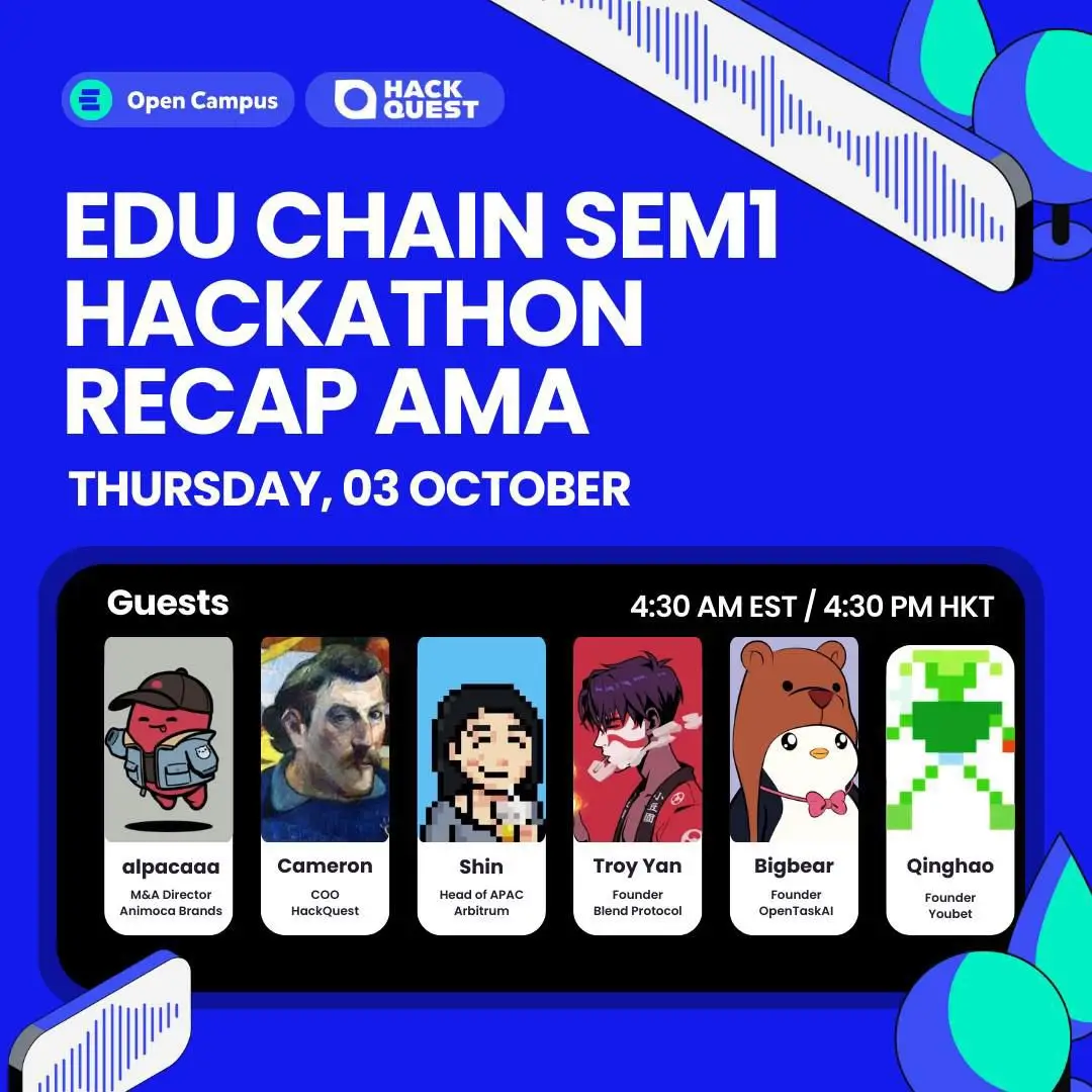 EDU Chain Hackathon Recap AMA